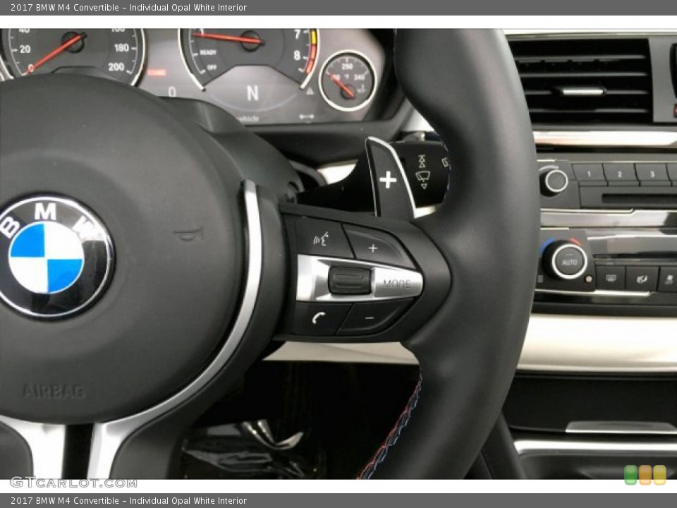 Individual Opal White Interior Steering Wheel for the 2017 BMW M4 Convertible #137535391