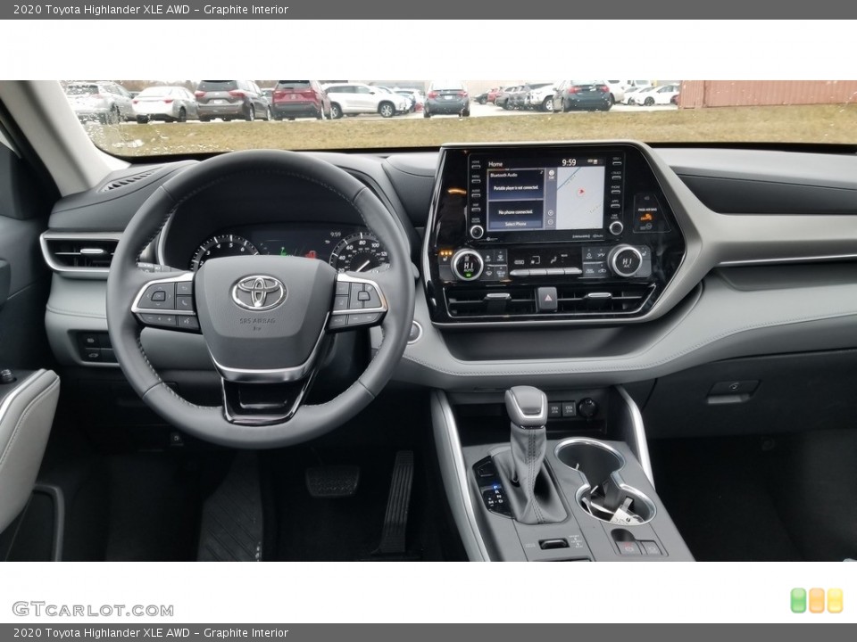 Graphite Interior Dashboard for the 2020 Toyota Highlander XLE AWD #137541604