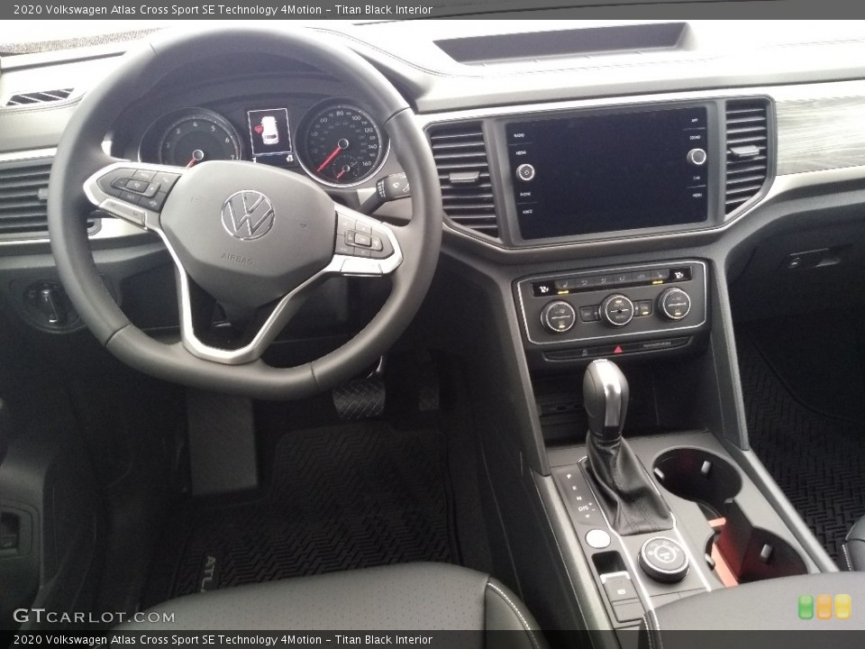 Titan Black Interior Dashboard for the 2020 Volkswagen Atlas Cross Sport SE Technology 4Motion #137543871
