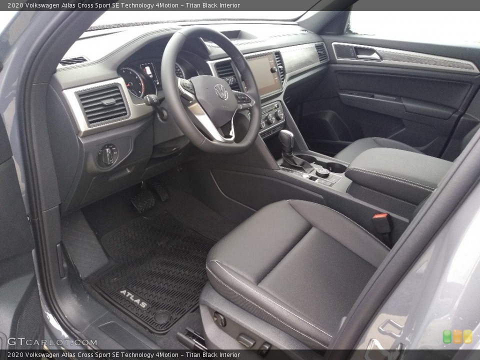 Titan Black Interior Photo for the 2020 Volkswagen Atlas Cross Sport SE Technology 4Motion #137543898