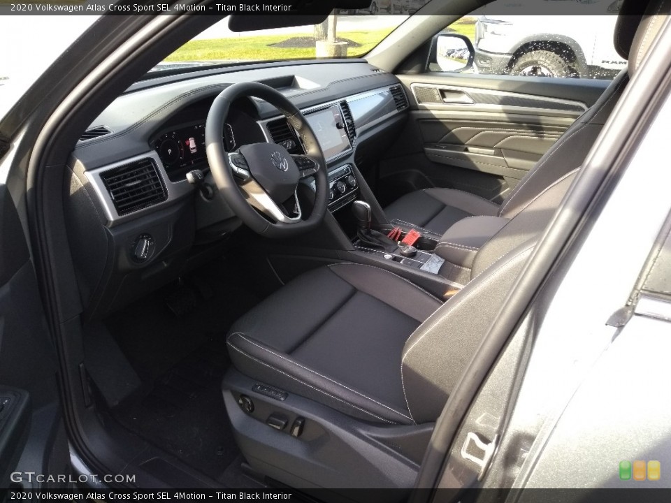 Titan Black Interior Front Seat for the 2020 Volkswagen Atlas Cross Sport SEL 4Motion #137544030