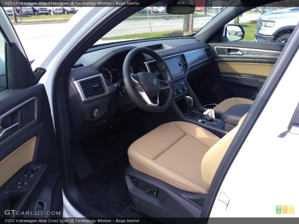 Beige Interior Photo for the 2020 Volkswagen Atlas Cross Sport SE Technology 4Motion #137544150