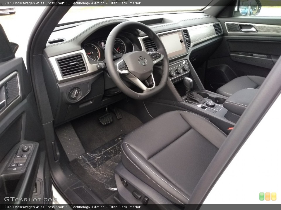 Titan Black Interior Photo for the 2020 Volkswagen Atlas Cross Sport SE Technology 4Motion #137544480