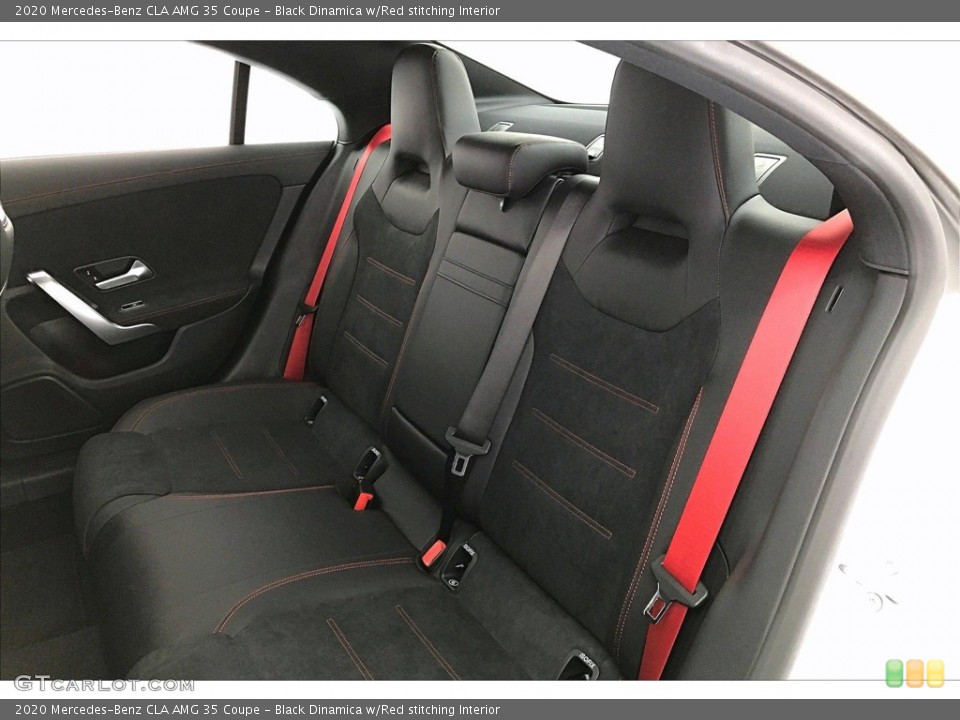 Black Dinamica w/Red stitching Interior Rear Seat for the 2020 Mercedes-Benz CLA AMG 35 Coupe #137548059