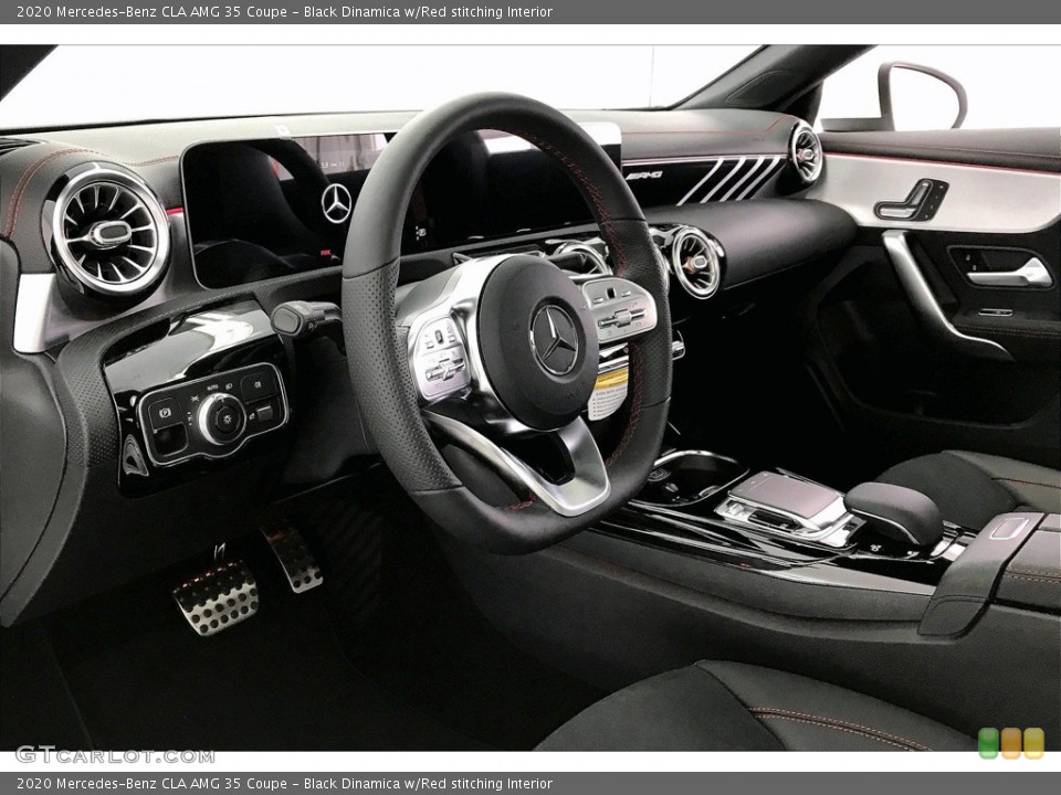 Black Dinamica w/Red stitching Interior Dashboard for the 2020 Mercedes-Benz CLA AMG 35 Coupe #137548362