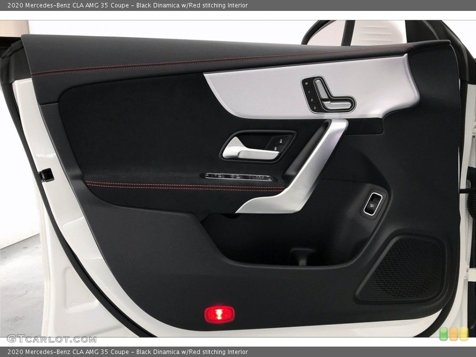 Black Dinamica w/Red stitching Interior Door Panel for the 2020 Mercedes-Benz CLA AMG 35 Coupe #137548494