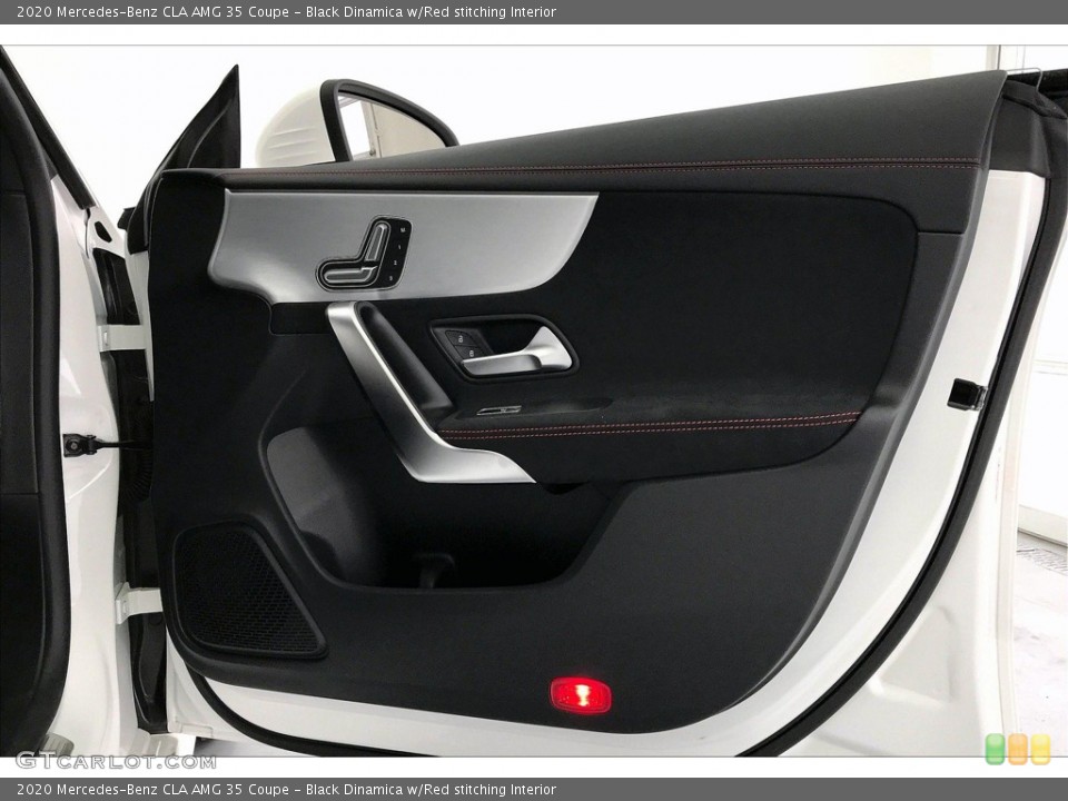 Black Dinamica w/Red stitching Interior Door Panel for the 2020 Mercedes-Benz CLA AMG 35 Coupe #137548776