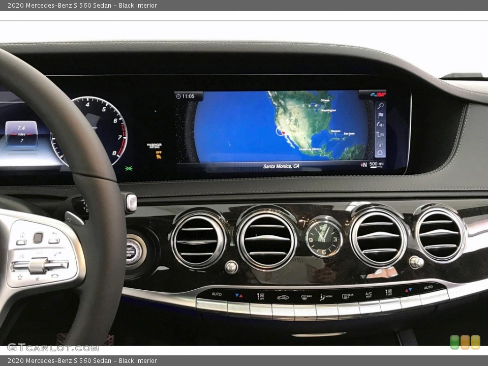 Black Interior Navigation for the 2020 Mercedes-Benz S 560 Sedan #137549391