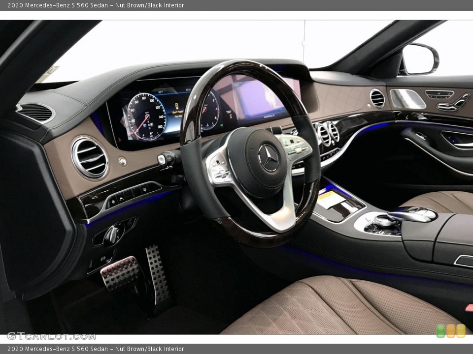 Nut Brown/Black Interior Dashboard for the 2020 Mercedes-Benz S 560 Sedan #137549643