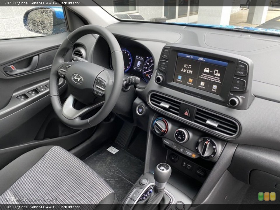 Black Interior Dashboard for the 2020 Hyundai Kona SEL AWD #137552268