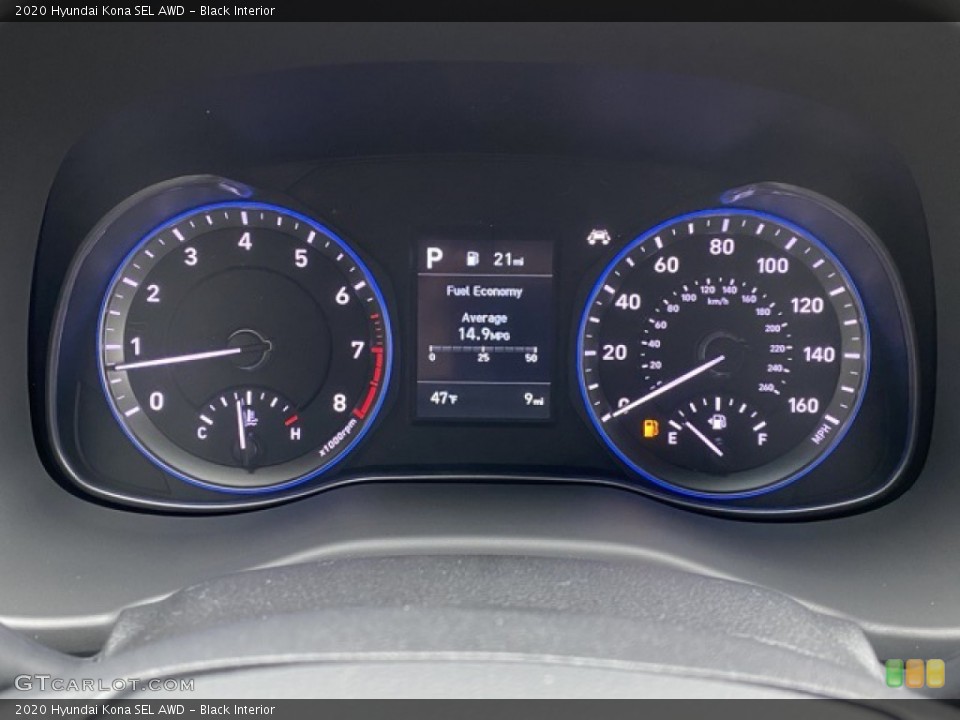 Black Interior Gauges for the 2020 Hyundai Kona SEL AWD #137552319