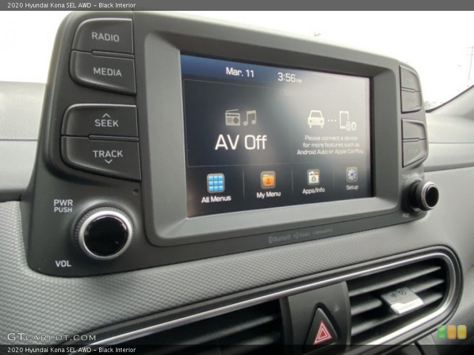 Black Interior Controls for the 2020 Hyundai Kona SEL AWD #137552354