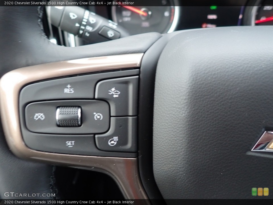 Jet Black Interior Steering Wheel for the 2020 Chevrolet Silverado 1500 High Country Crew Cab 4x4 #137553573