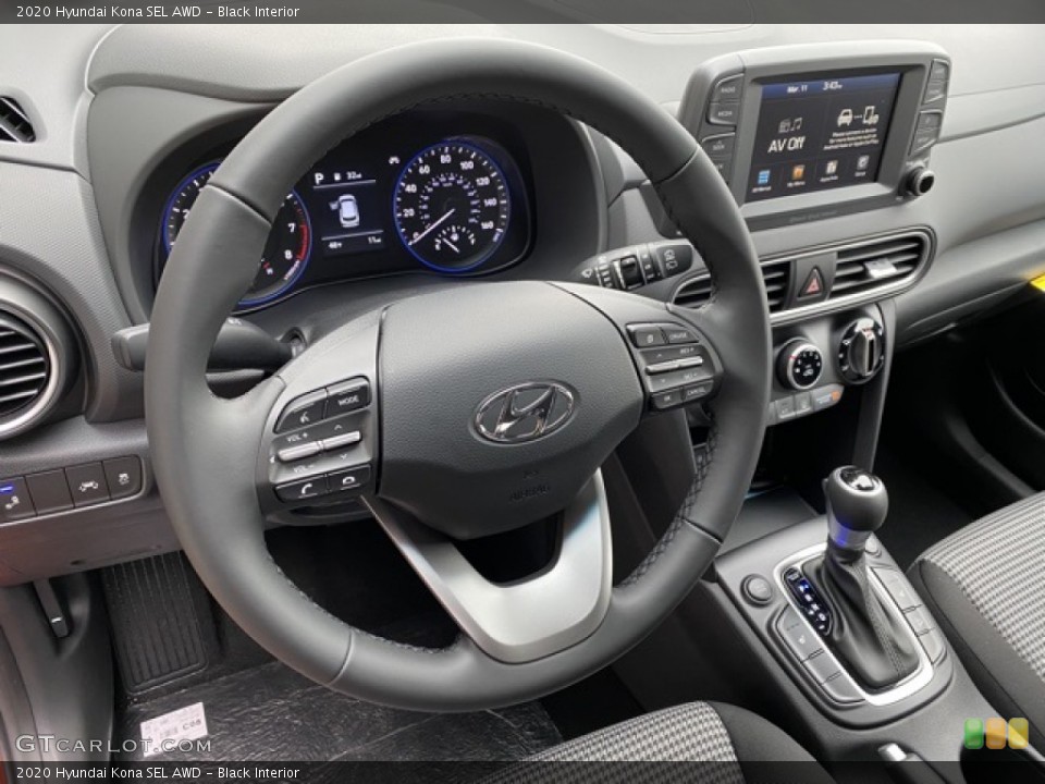 Black Interior Steering Wheel for the 2020 Hyundai Kona SEL AWD #137553873