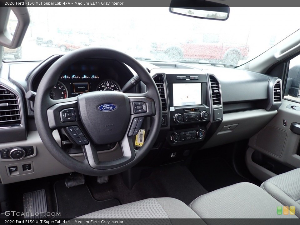 Medium Earth Gray Interior Dashboard for the 2020 Ford F150 XLT SuperCab 4x4 #137561851