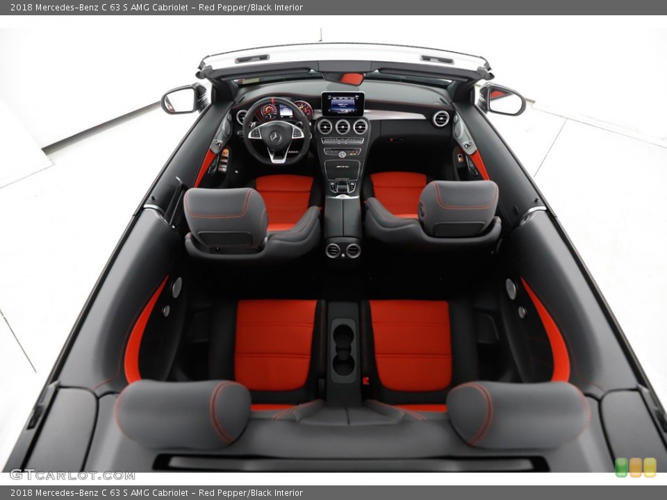 Red Pepper/Black Interior Rear Seat for the 2018 Mercedes-Benz C 63 S AMG Cabriolet #137562865