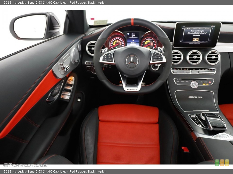 Red Pepper/Black Interior Front Seat for the 2018 Mercedes-Benz C 63 S AMG Cabriolet #137562886