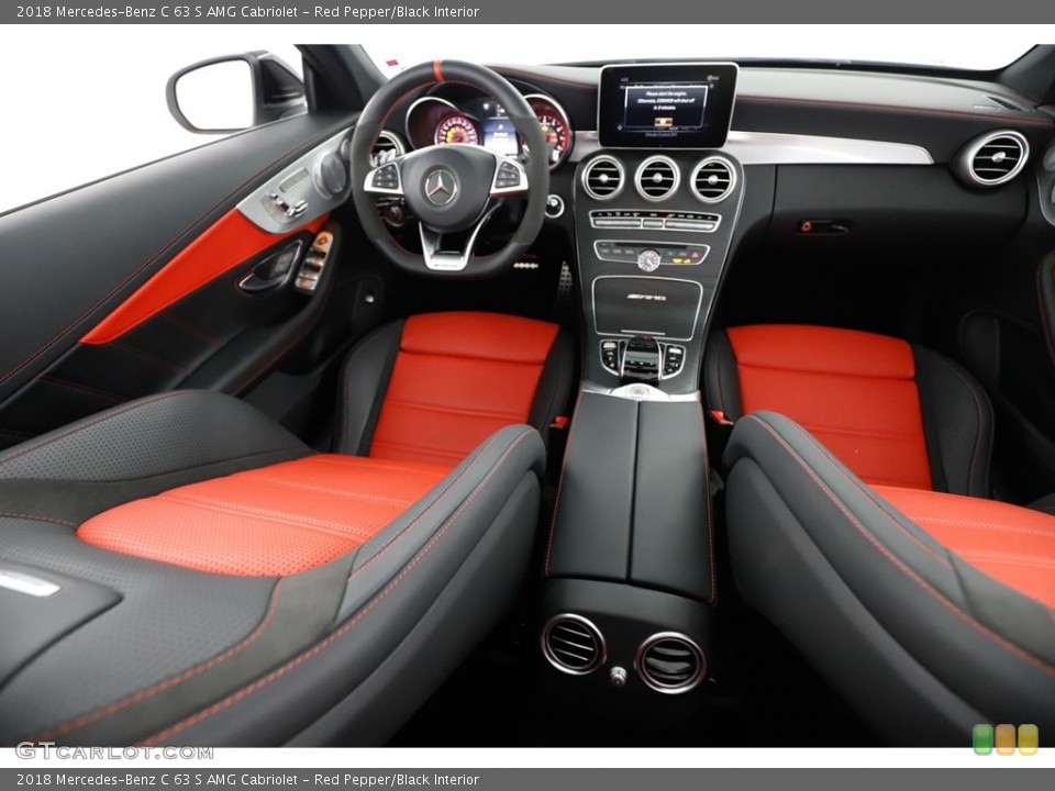 Red Pepper/Black Interior Photo for the 2018 Mercedes-Benz C 63 S AMG Cabriolet #137562955
