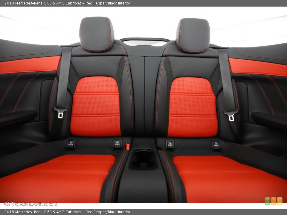 Red Pepper/Black Interior Rear Seat for the 2018 Mercedes-Benz C 63 S AMG Cabriolet #137562979
