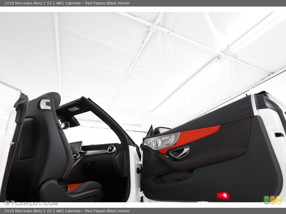 Red Pepper/Black Interior Door Panel for the 2018 Mercedes-Benz C 63 S AMG Cabriolet #137563000
