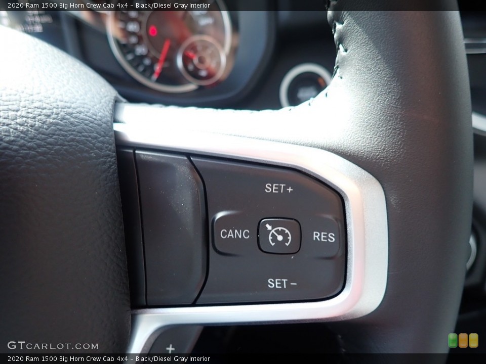 Black/Diesel Gray Interior Steering Wheel for the 2020 Ram 1500 Big Horn Crew Cab 4x4 #137563393
