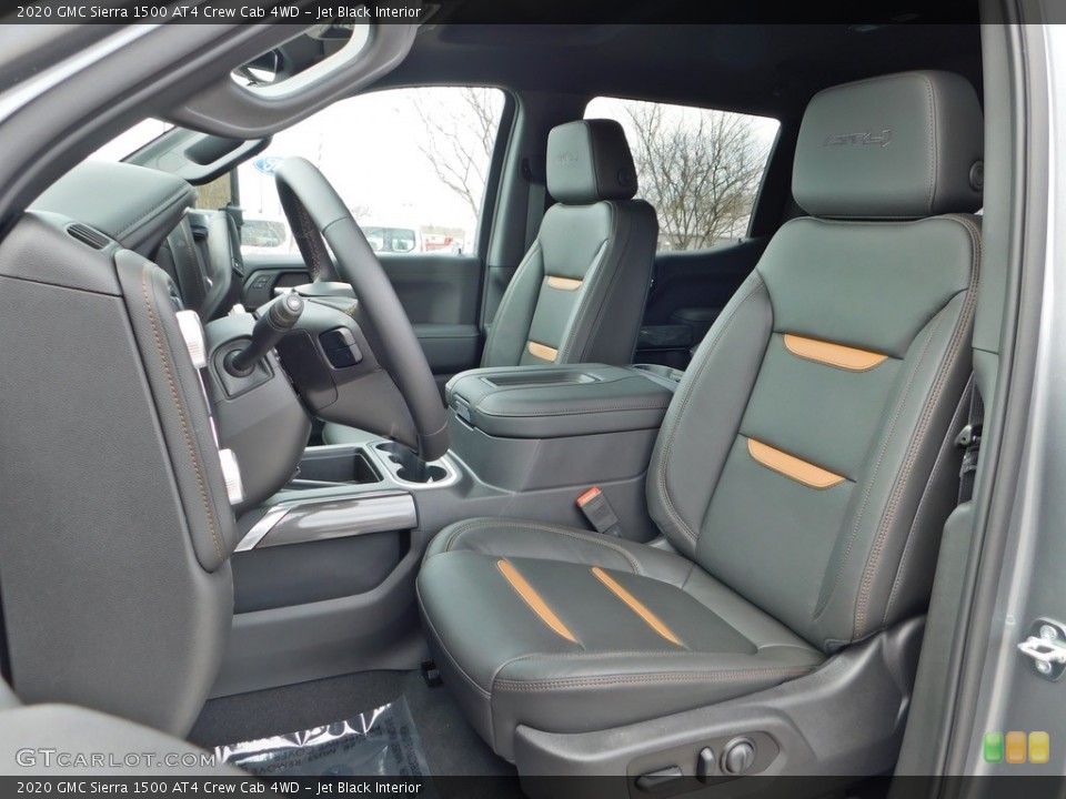 Jet Black Interior Front Seat for the 2020 GMC Sierra 1500 AT4 Crew Cab 4WD #137568289