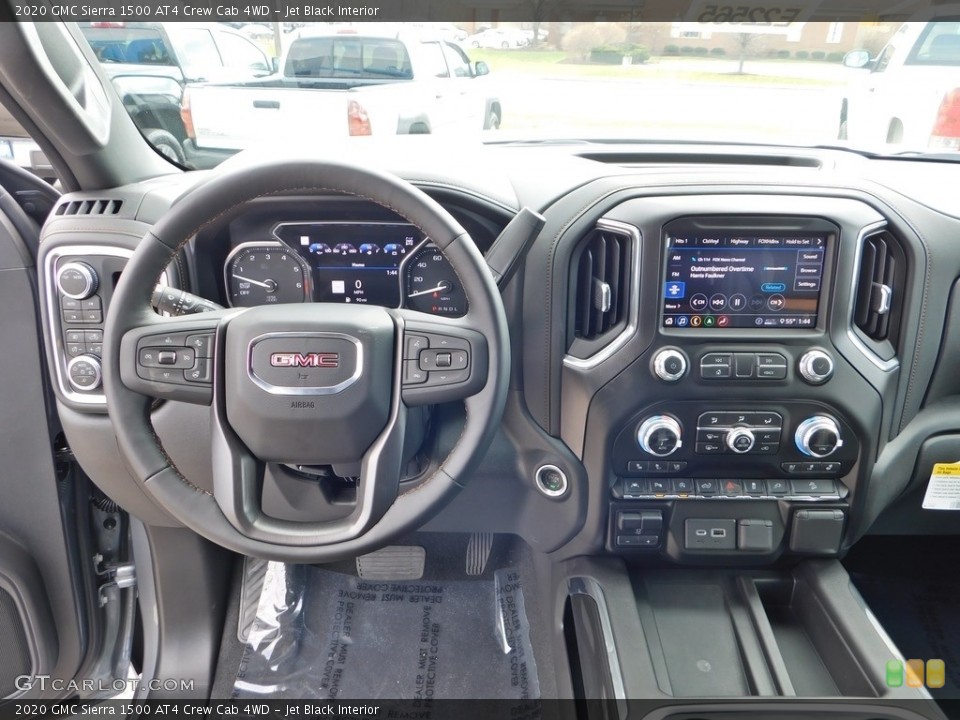 Jet Black Interior Dashboard for the 2020 GMC Sierra 1500 AT4 Crew Cab 4WD #137568313