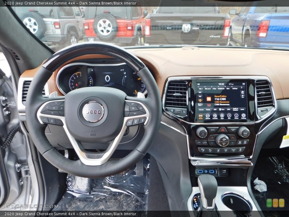 Dark Sienna Brown/Black Interior Dashboard for the 2020 Jeep Grand Cherokee Summit 4x4 #137569414