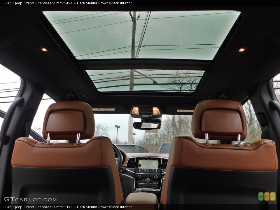 Dark Sienna Brown/Black Interior Sunroof for the 2020 Jeep Grand Cherokee Summit 4x4 #137569786