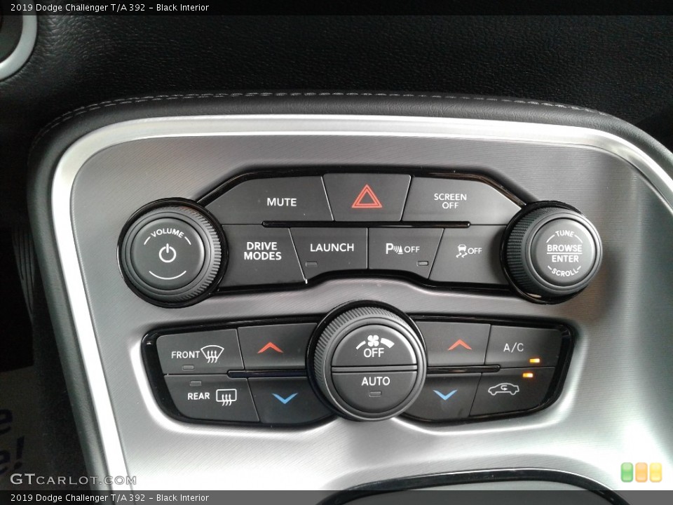 Black Interior Controls for the 2019 Dodge Challenger T/A 392 #137572903