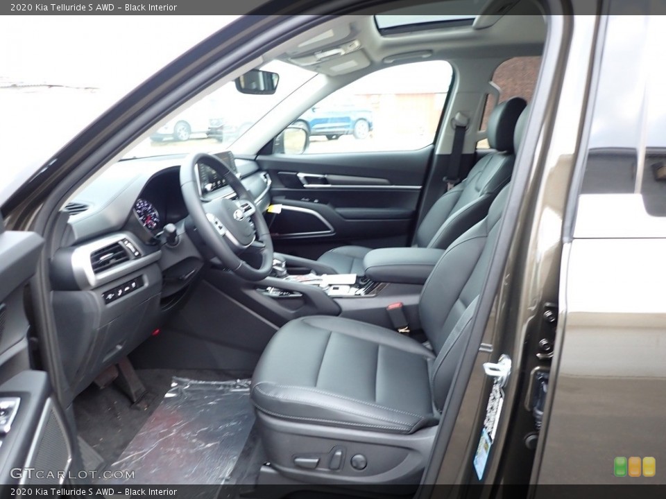 Black Interior Front Seat for the 2020 Kia Telluride S AWD #137574424