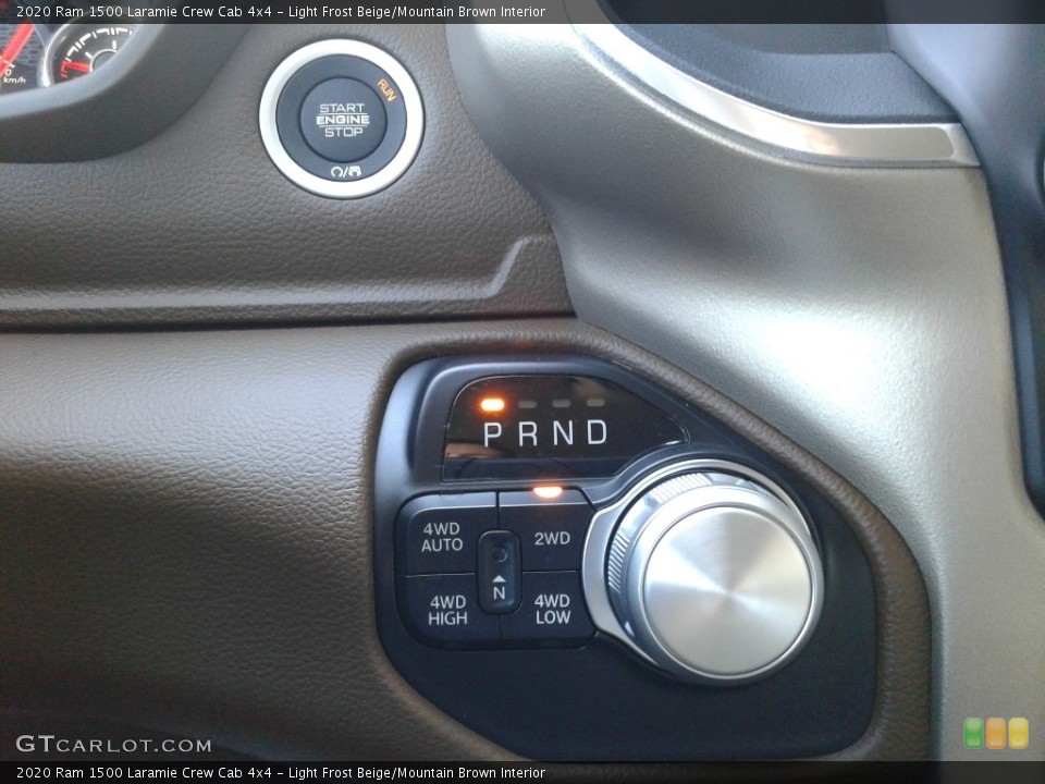 Light Frost Beige/Mountain Brown Interior Transmission for the 2020 Ram 1500 Laramie Crew Cab 4x4 #137574991