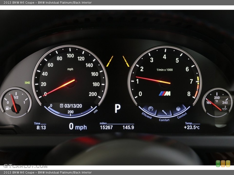 BMW Individual Platinum/Black Interior Gauges for the 2013 BMW M6 Coupe #137582440
