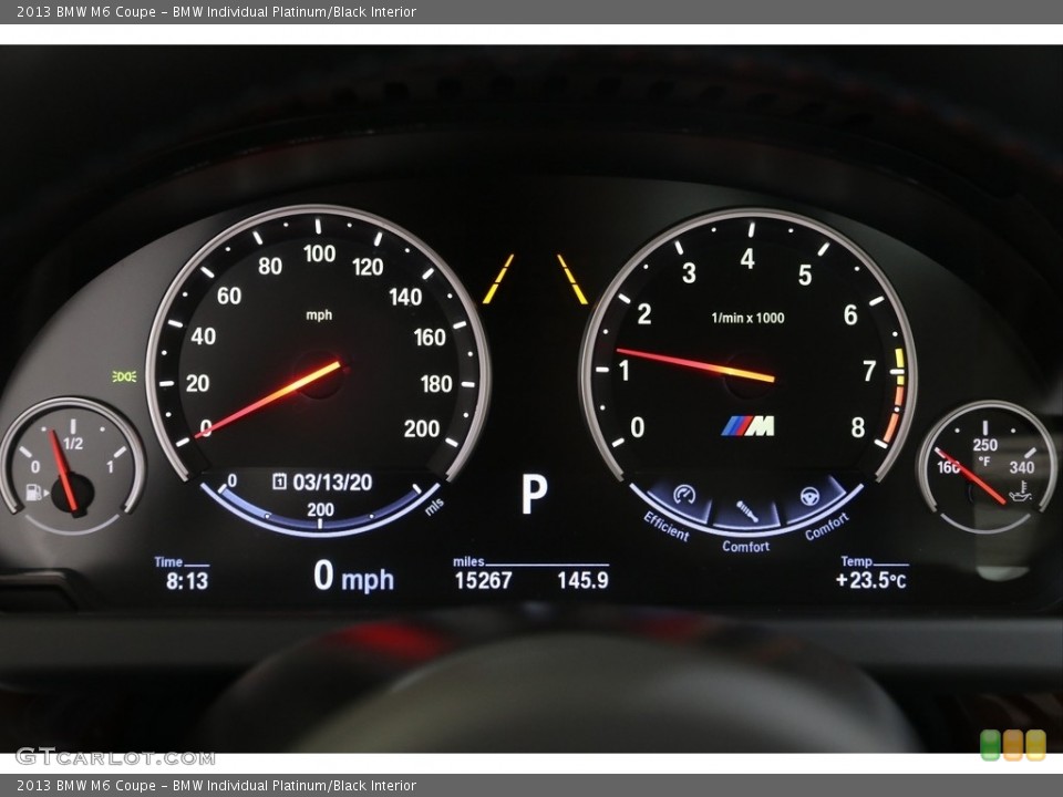 BMW Individual Platinum/Black Interior Gauges for the 2013 BMW M6 Coupe #137582440