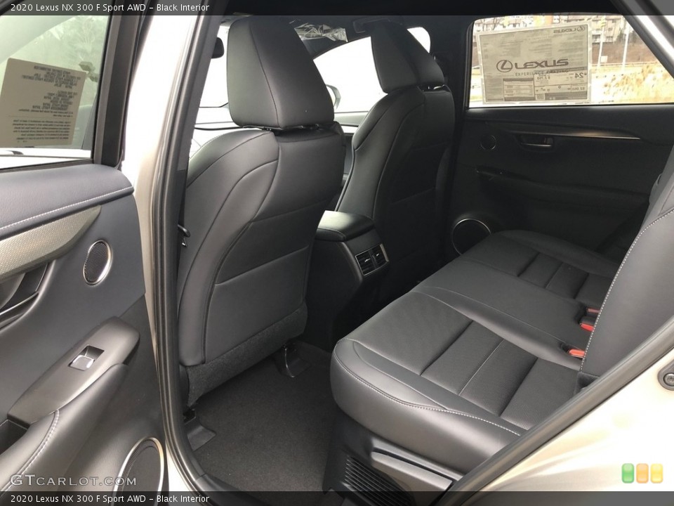 Black Interior Rear Seat for the 2020 Lexus NX 300 F Sport AWD #137597534