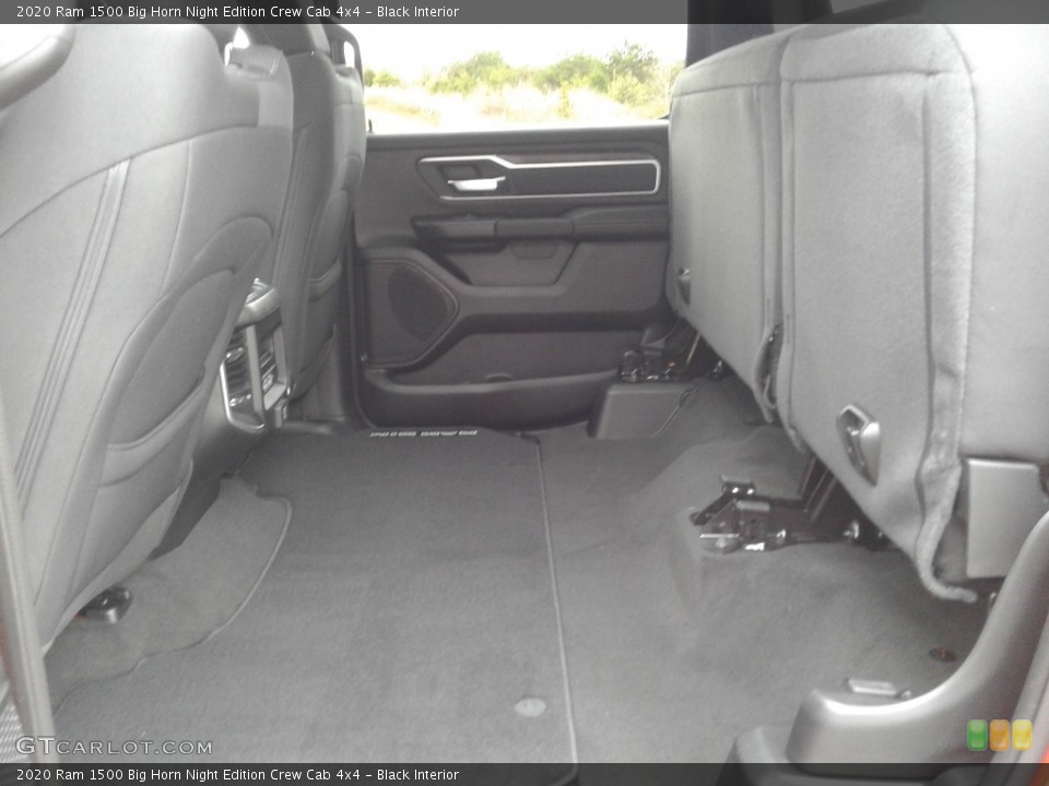 Black Interior Rear Seat for the 2020 Ram 1500 Big Horn Night Edition Crew Cab 4x4 #137601998