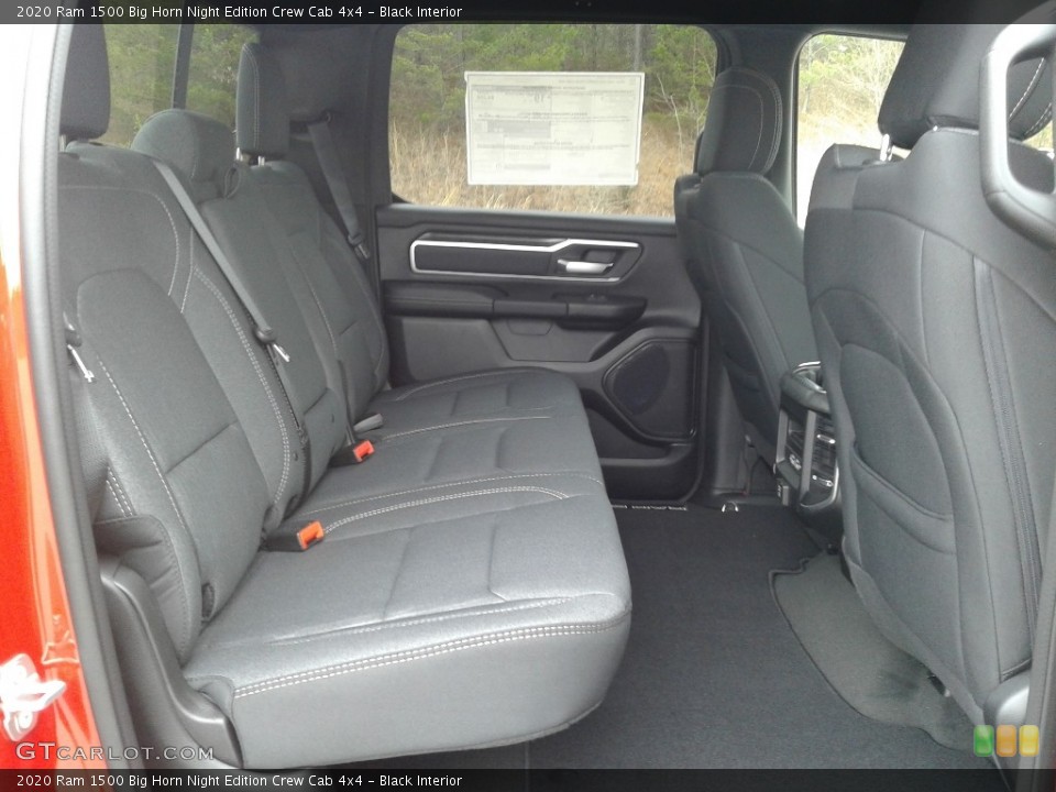 Black Interior Rear Seat for the 2020 Ram 1500 Big Horn Night Edition Crew Cab 4x4 #137602010