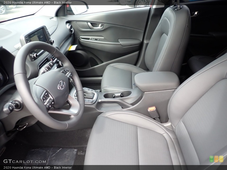 Black Interior Front Seat for the 2020 Hyundai Kona Ultimate AWD #137608267