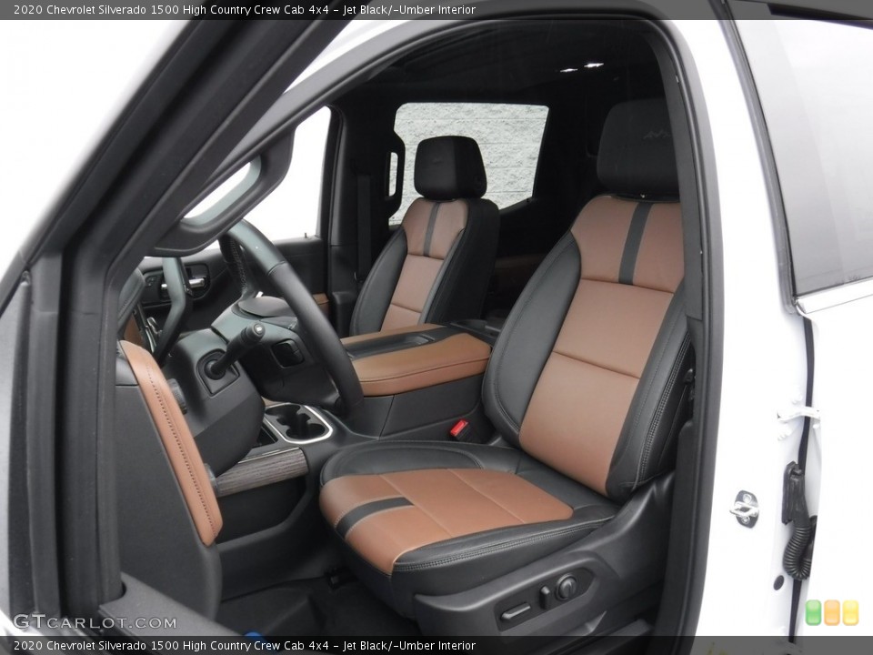Jet Black/­Umber 2020 Chevrolet Silverado 1500 Interiors