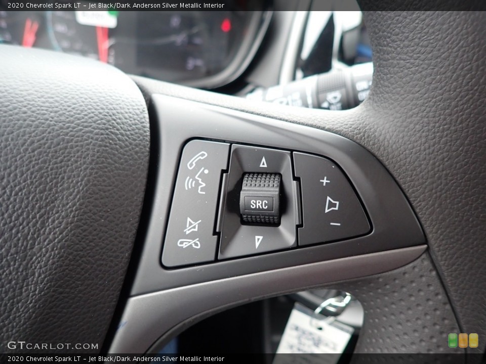 Jet Black/Dark Anderson Silver Metallic Interior Steering Wheel for the 2020 Chevrolet Spark LT #137624895