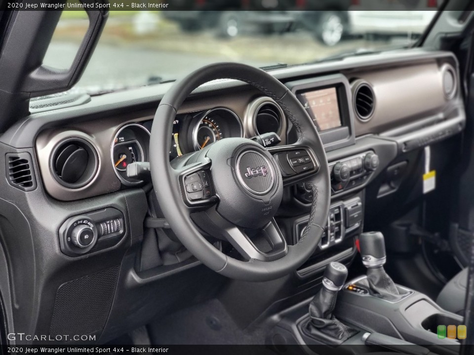 Black Interior Dashboard for the 2020 Jeep Wrangler Unlimited Sport 4x4 #137626860