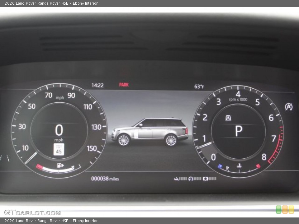 Ebony Interior Gauges for the 2020 Land Rover Range Rover HSE #137634149