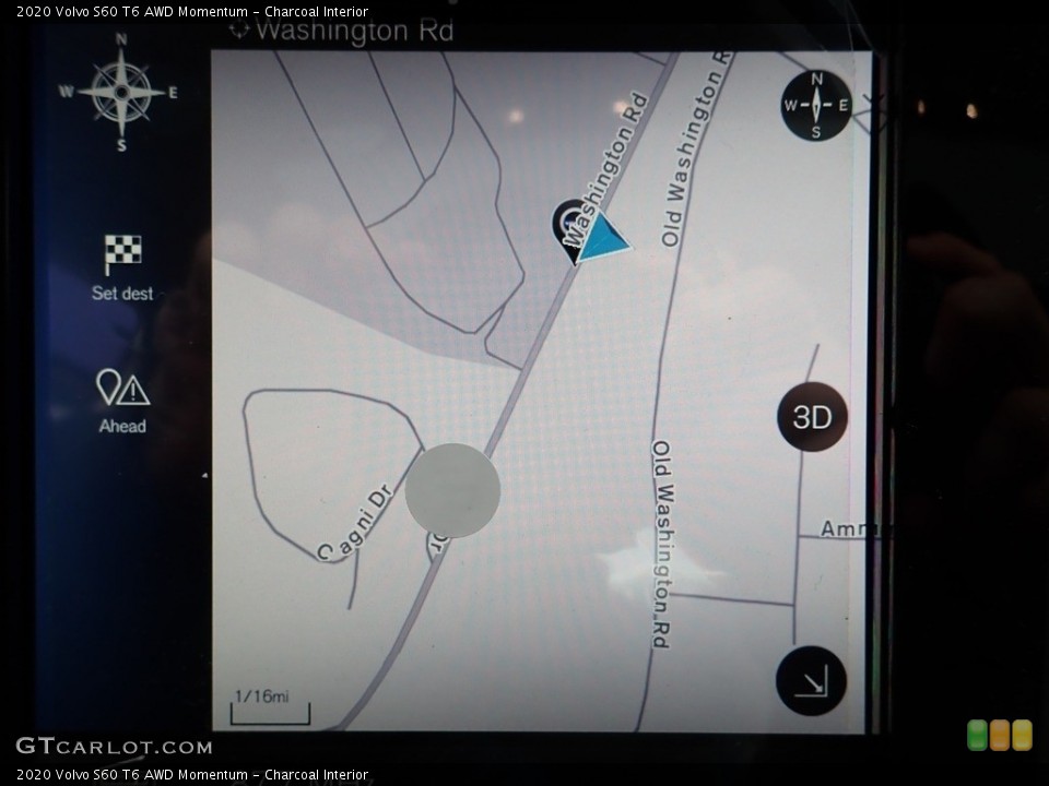 Charcoal Interior Navigation for the 2020 Volvo S60 T6 AWD Momentum #137634893