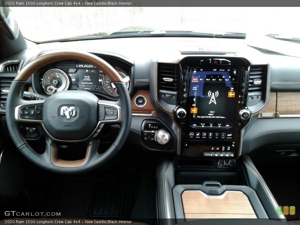 New Saddle/Black Interior Dashboard for the 2020 Ram 1500 Longhorn Crew Cab 4x4 #137637218