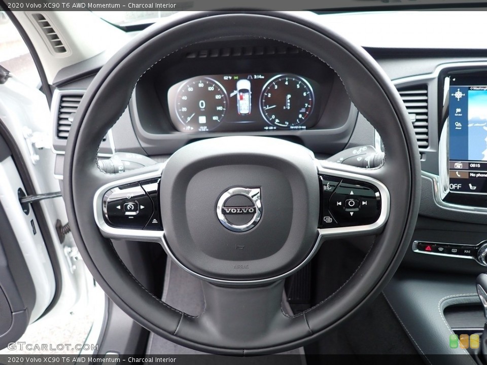 Charcoal Interior Steering Wheel for the 2020 Volvo XC90 T6 AWD Momentum #137647074