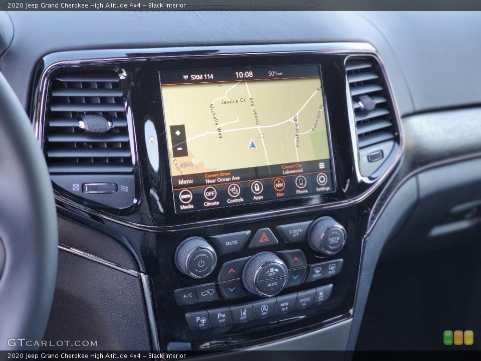 Black Interior Navigation for the 2020 Jeep Grand Cherokee High Altitude 4x4 #137647715