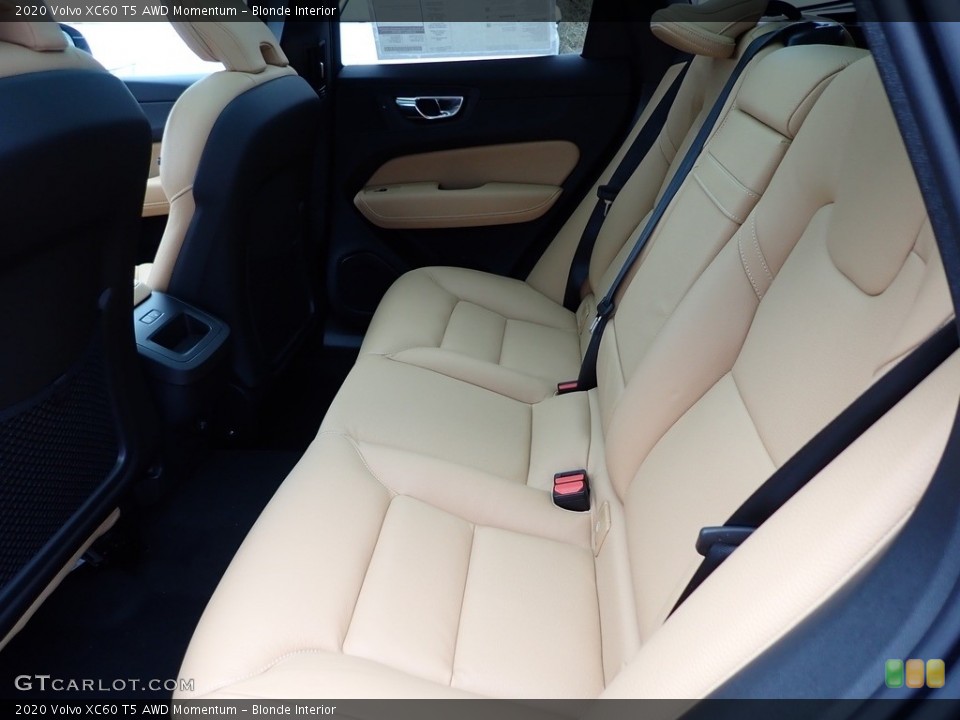 Blonde Interior Rear Seat for the 2020 Volvo XC60 T5 AWD Momentum #137648465