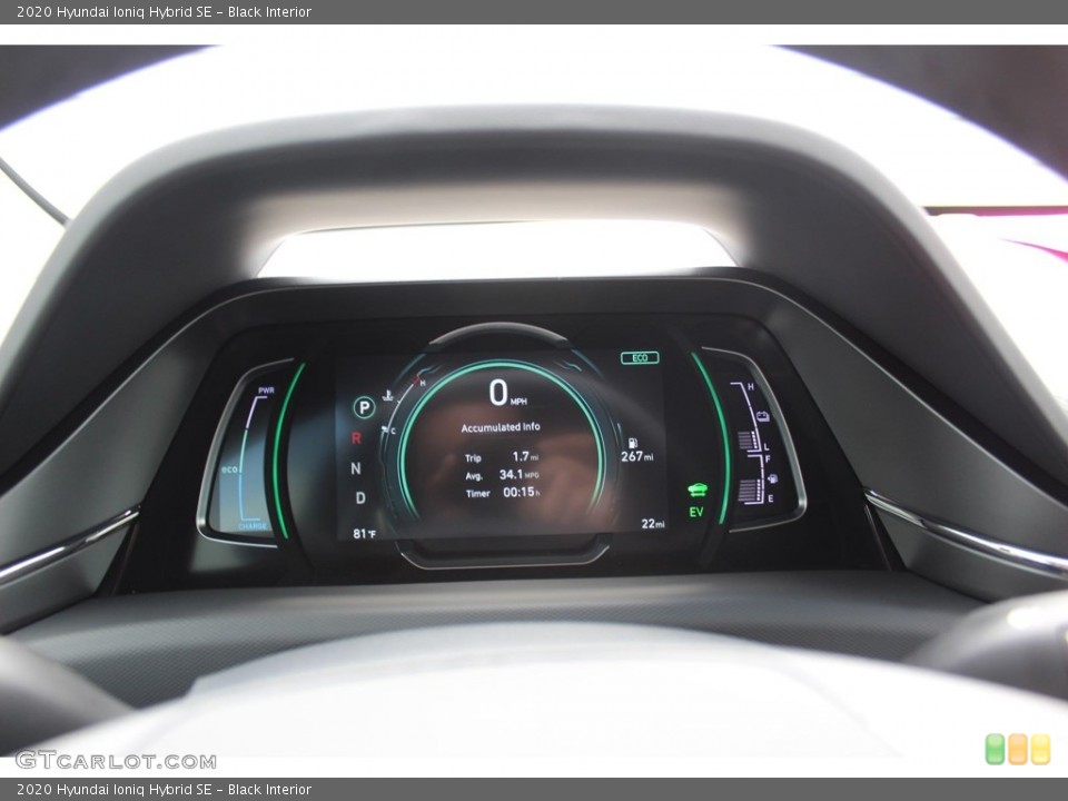 Black Interior Gauges for the 2020 Hyundai Ioniq Hybrid SE #137654166