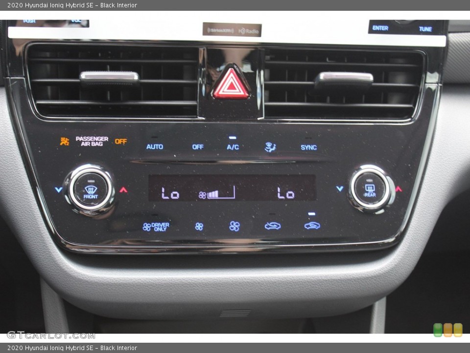 Black Interior Controls for the 2020 Hyundai Ioniq Hybrid SE #137654250