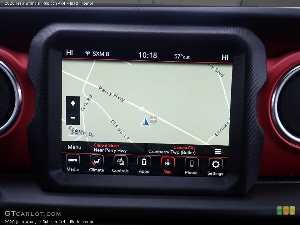 Black Interior Navigation for the 2020 Jeep Wrangler Rubicon 4x4 #137657631